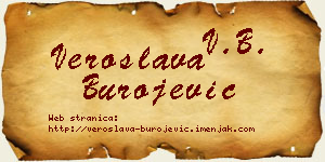 Veroslava Burojević vizit kartica